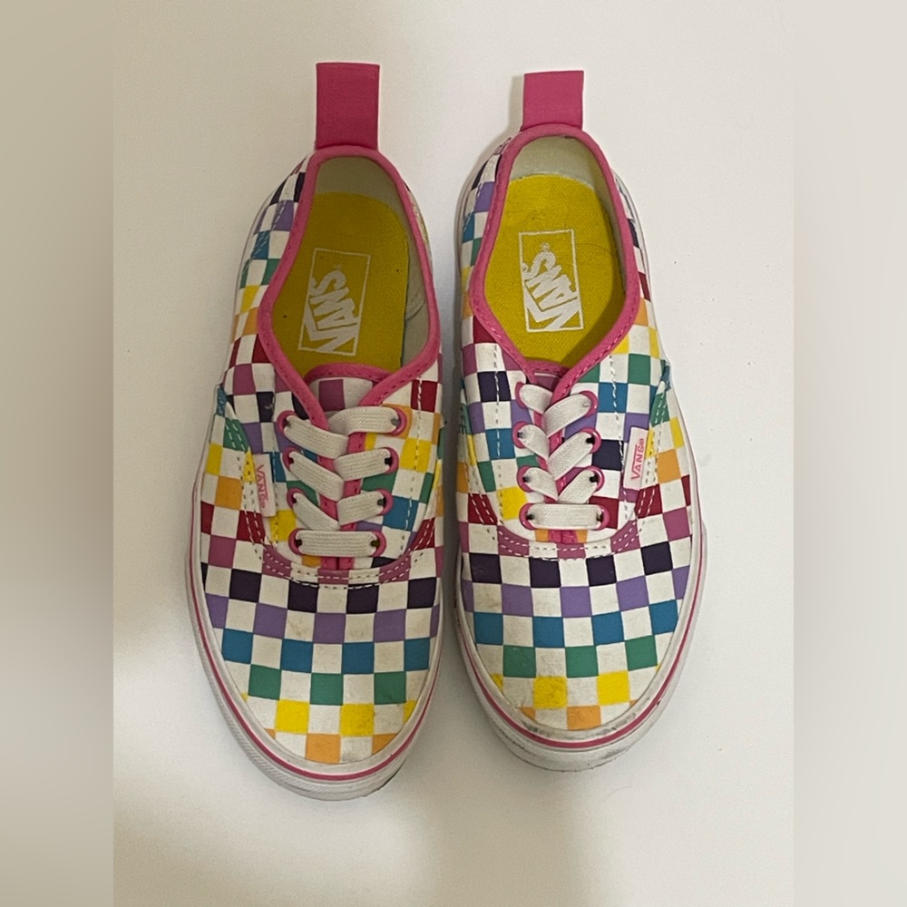 Vans rainbow checkerboard sneakers